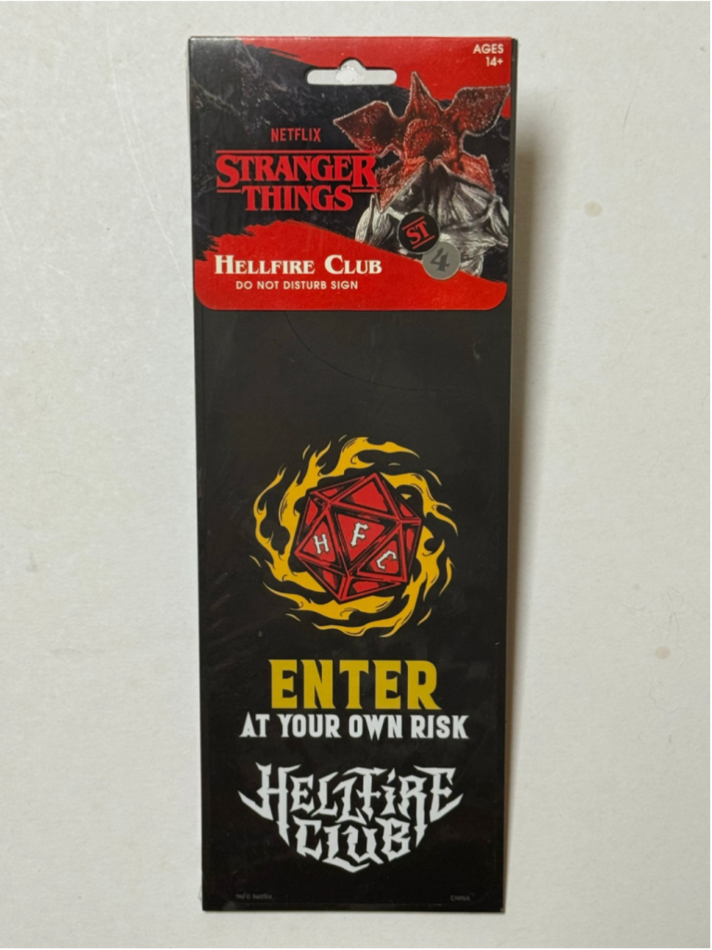 Stranger Things Hellfire Club Do Not Disturb Sign NEW